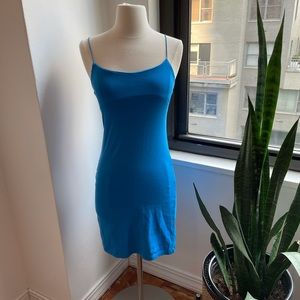 Small blue Zara cotton stretch dress